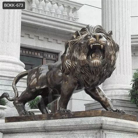 Outdoor Decoration Large Hand-crafted Bronze Lion Statues for Sale BOKK-673 - YouFine Sculpture