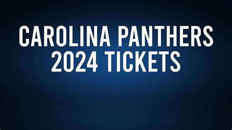 Carolina Panthers 2024 Tickets and Schedule Information | Salisbury Post