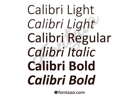 Calibri Font - Fontzaa - Exclusive Fonts Library