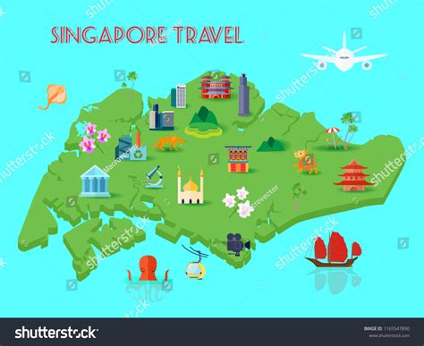 Singapore Tourist Map: Over 432 Royalty-Free Licensable Stock Vectors ...