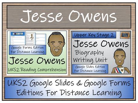 UKS2 Jesse Owens Biography & Reading Comprehension Bundle | Digital ...