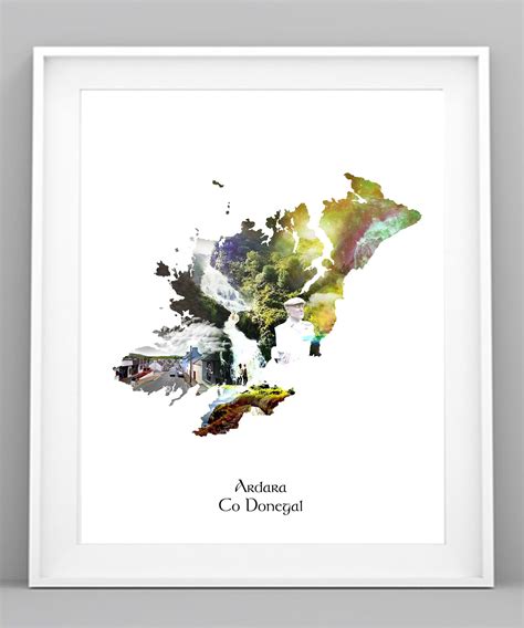 Ardara Print County Donegal Map John Doherty Ardara street | Etsy ...