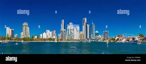 SURFERS PARADISE, AUS - SEPT 05 2016 Panoramic skyline of Surfers ...