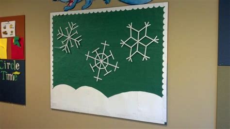 Snowflake bulletin board | Home decor decals, Circle time, Decor