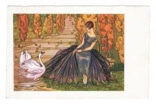 Vintage Autumn Woman Art Print Free Stock Photo - Public Domain Pictures