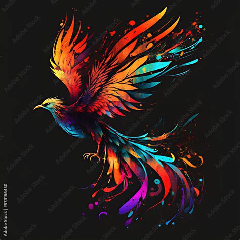 phoenix silhouette Stock Illustration | Adobe Stock