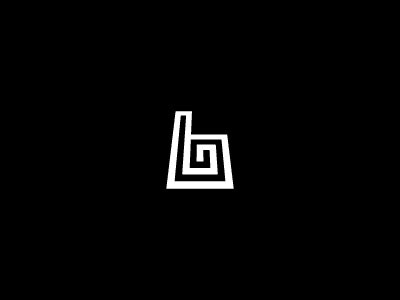 Letter b Monoline Maze Logo
