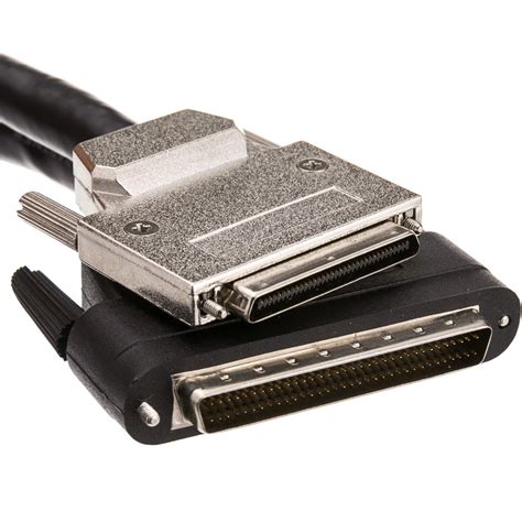 SCSI III Cable, VHDCI 68 (0.8mm) Male to HPDB68 (Half Pitch DB68) Male, Offset Orientation, 6 foot