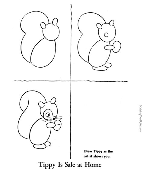 Squirrel Drawing Easy Step By Step - DRAWING IDEAS