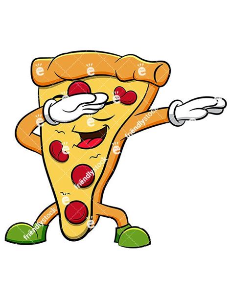 Dabbing Pizza Slice Cartoon Vector Clipart - FriendlyStock | Pizza art, Cartoons vector, Cartoon ...