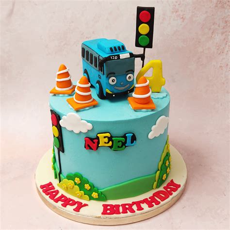 Tayo The Little Bus Cake | Tayo Bus Cake | Tayo The Little Bus Birthday Cake for Kids – Liliyum ...