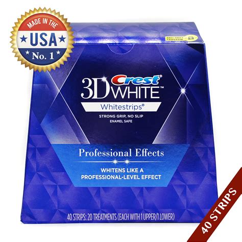 Crest 3D White Whitestrips Professional Effects Teeth Whitening Kit of ...