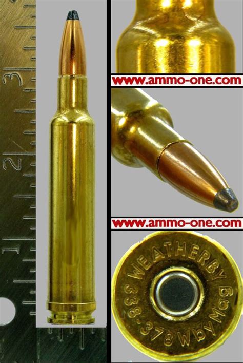 .338-378 Weatherby Magnum, Weatherby H/S, One Cartridge not a Box ...