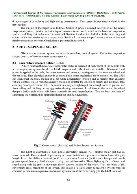 MODELLING SIMULATION AND CONTROL OF AN ACTIVE SUSPENSION SYSTEM