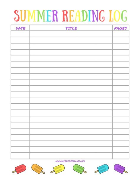 Reading Journal Printable Free - Printable Templates