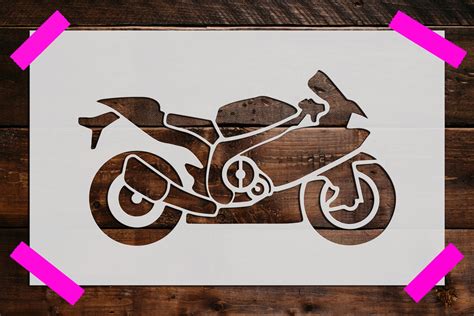 Motorcycle Stencil Reusable Motorcycle Stencil Art Stencil | Etsy