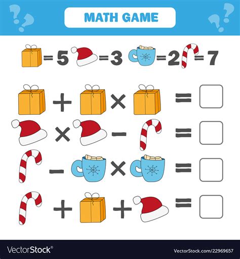 Mathematics educational game for children Vector Image