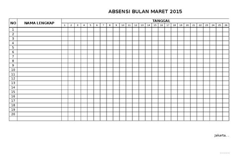 (XLS) Contoh Absensi Kehadiran siswa | Nanang Gr - Academia.edu