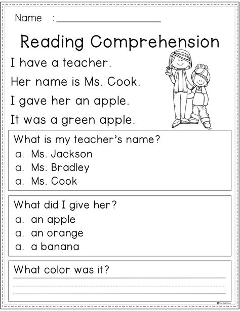 free printable reading comprehension worksheets | Printable Worksheets