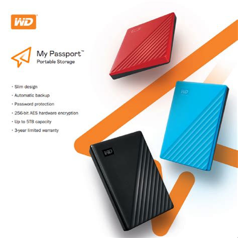 WESTERN DIGITAL MY PASSPORT 1TB EXTERNAL HARD DRIVE