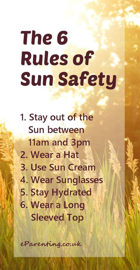 The 6 Rules Of Sun Safety - Riset