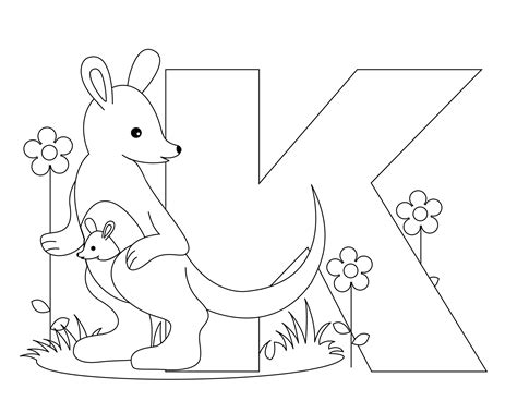 Letter K coloring pages to download and print for free