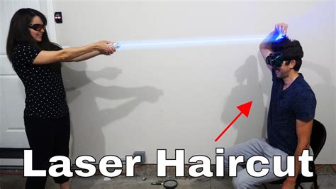 Getting a Haircut With a High-Powered Laser - YouTube