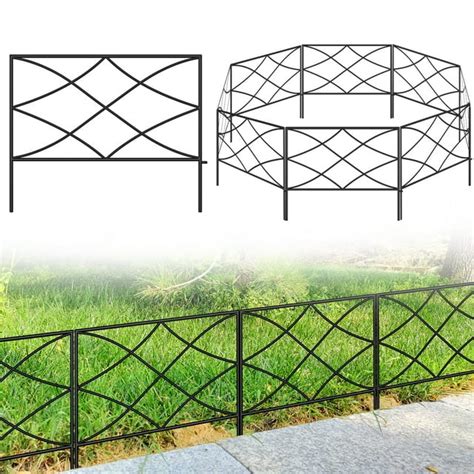 Thealyn Decorative Garden Fence Metal Fence Border 16in x 9.16ft Fence ...