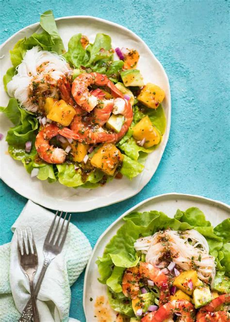 Thai Prawn, Mango and Avocado Noodle Salad | RecipeTin Eats