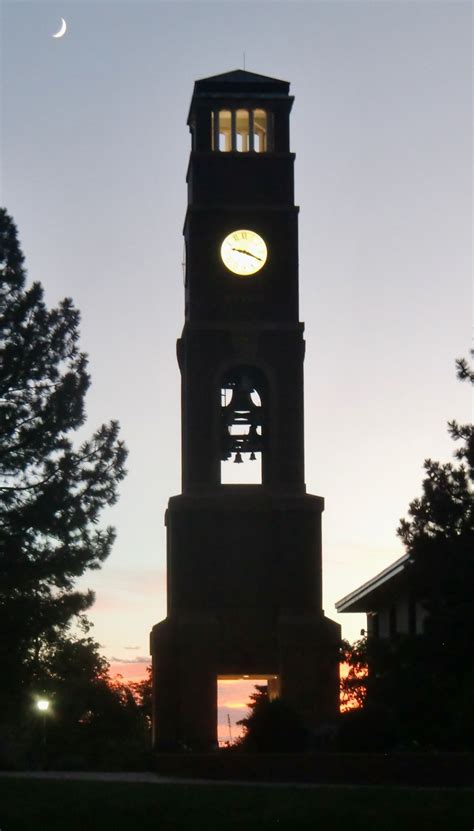 Clock tower at Southern Utah University in Cedar City, 2014. Photography by David E. Nelson ...