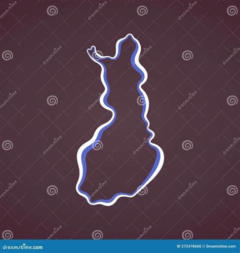 Finland - Outline Map stock vector. Illustration of suomi - 272478606