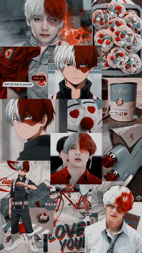 #taehyung #v #bts #kpop #anime #wallpaper #bokunohero #todoroki #shoto ...