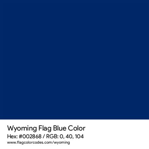 Wyoming flag color codes