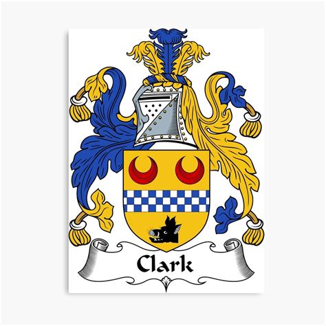 "Clark Coat of Arms / Clark Family Crest" Canvas Print by ...