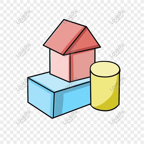 Cartoon Children Toy Building Blocks Illustration, Cartoon, Children's Toys, Building Blocks PNG ...