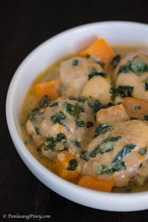 Ginataang Manok with Kalabasa Recipe - Panlasang Pinoy