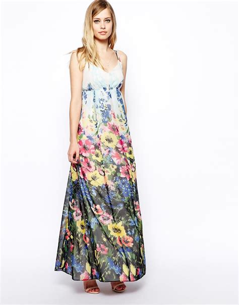 Lyst - Asos Floral Maxi Dress
