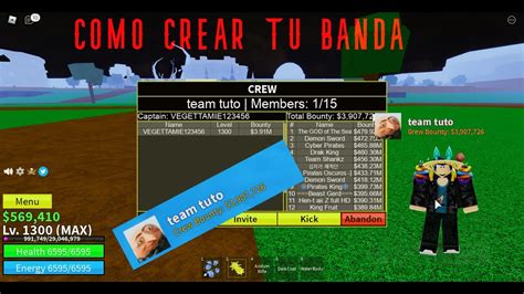 como crear una crew en blox fruits - YouTube