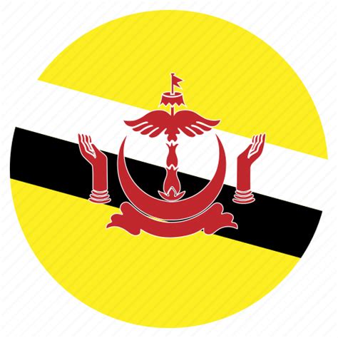 Asia, brunei, country, flag, nation, round icon - Download on Iconfinder