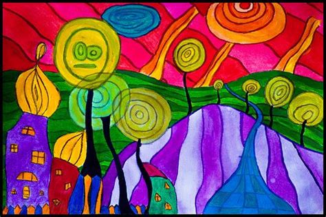 Hundertwasser, by Frogmum! (86/365) | Hundertwasser art, Art projects, Hundertwasser