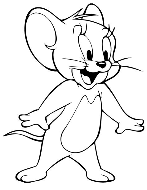 Excited Jerry Mouse Coloring Page | Free Printable Coloring Pages - Coloring Home