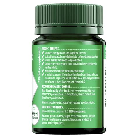 Nature's Own Vitamin B12 1000mcg 60 Tablets – Discount Chemist