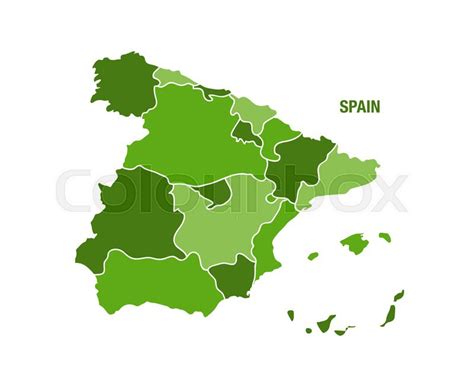 Vector illustration of a green Spain ... | Stock vector | Colourbox