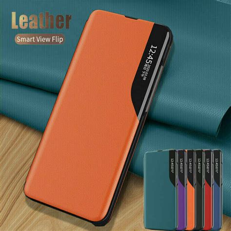 Case For Samsung Galaxy S22 Ultra S21 FE Magnetic View Leather Flip ...