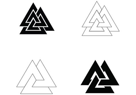 Symbol Vector 4 Simple Valknut Designs