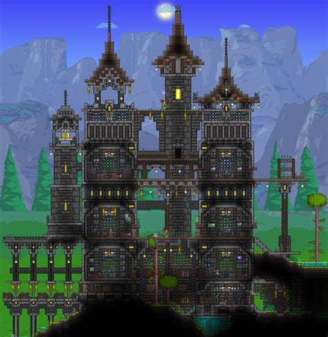 My castle in the jungle - Imgur | Terraria castle, Terraria house ideas, Terraria house design