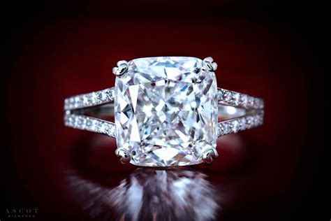 6 carat Cushion Cut Diamond Engagement Ring – Ascot Diamonds