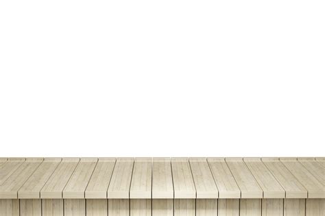 Free Wooden table, wood table top front view 3d render isolated ...
