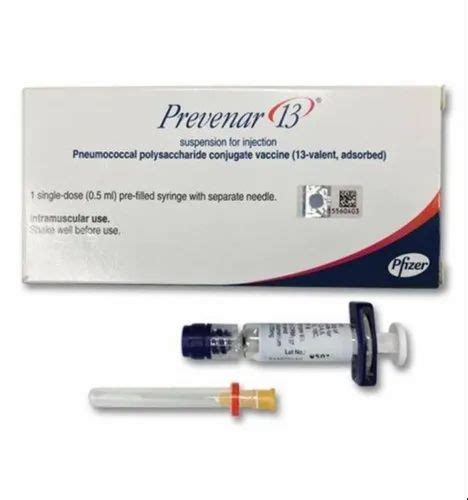 Prevnar 13 Pneumococcal 13 Valent Conjugate Vaccine (Na), 0.5ml in Prefilled Syringe at ₹ 3801 ...