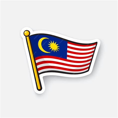 Premium Vector | Vector illustration Flag of Malaysia Location symbol ...